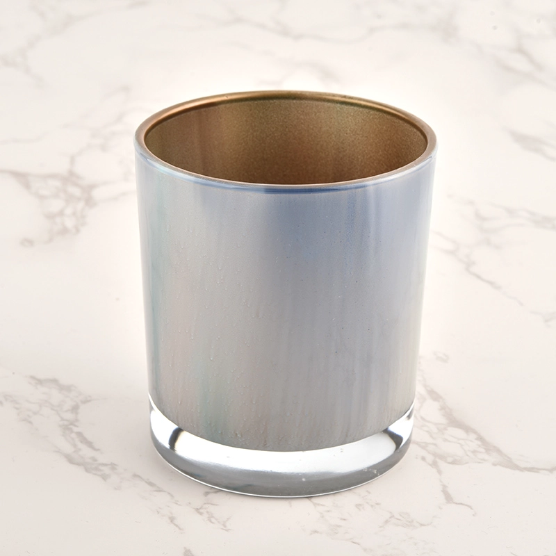 luxury colorful decoration glass candle jar