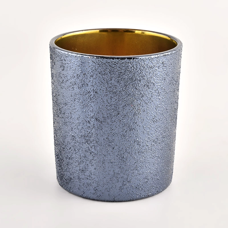 luxury grey coating glass candle jar luxury grey coating glass candle jar
