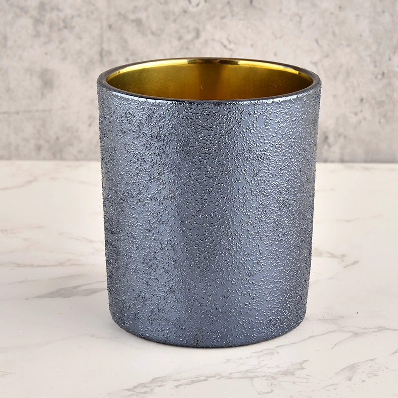 luxury grey coating glass candle jar luxury grey coating glass candle jar