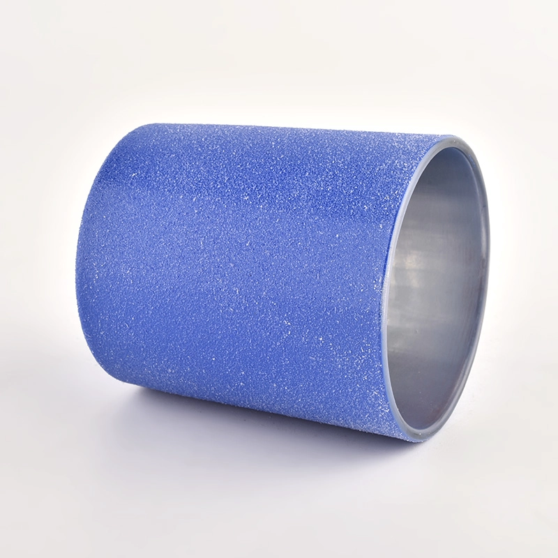 Wholesale luxury blue effect glass candle jar for home deco Wholesale luxury blue effect glass candle jar for home deco