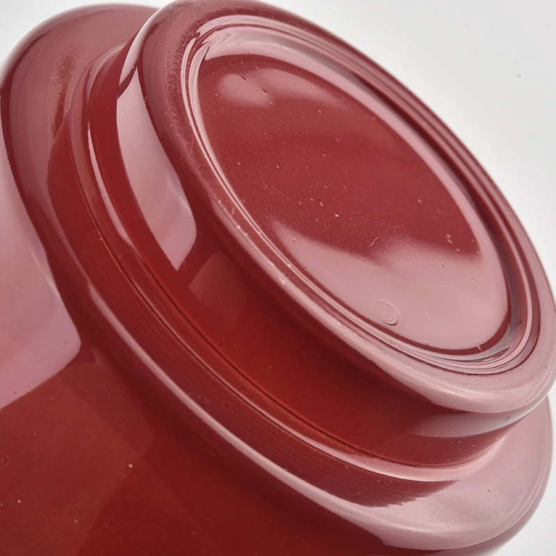 Wholesale popular glass candle jar for wax making 6oz wax candle holder
