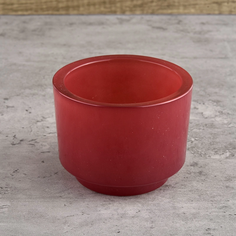 Wholesale popular glass candle jar for wax making 6oz wax candle holder