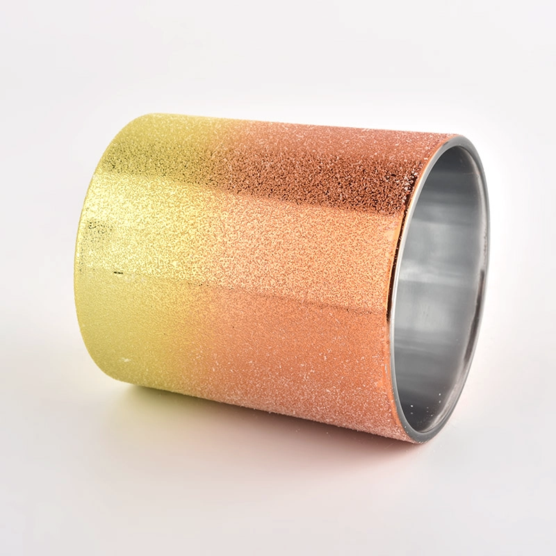 home decor matte ombre style glass candle jar