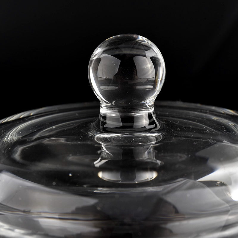 Glass Candle Holder Candlestick With Lid