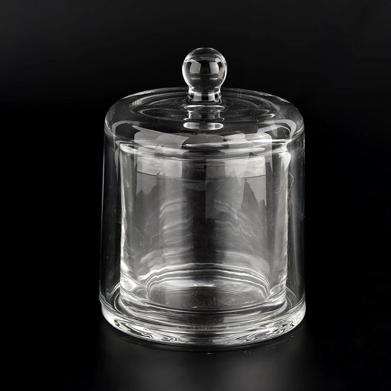 Glass Candle Holder Candlestick With Lid