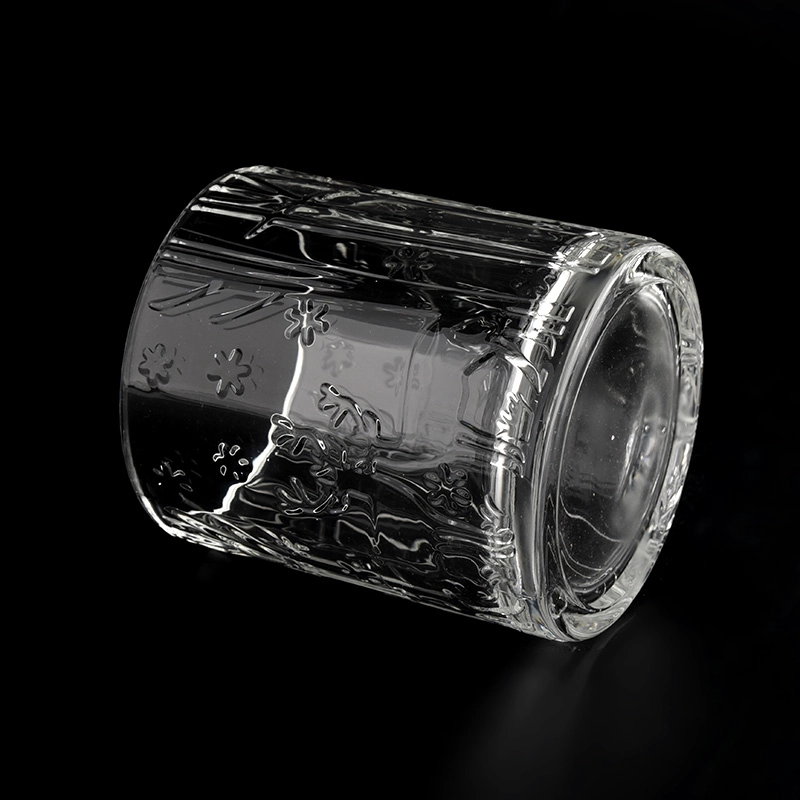 luxury clear embossed glass candle jars luxury clear embossed glass candle jars