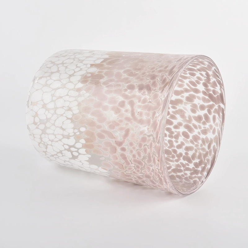 Sunny Glassware color mixed speckled cylindrical glass container luxury candle jars wholesale Sunny Glassware color mixed speckled cylindrical glass container luxury candle jars wholesale