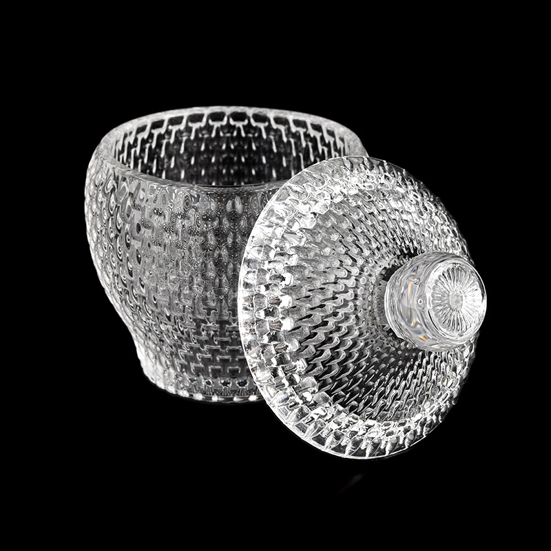 10oz diamond effect glass candle jar with handle lids for wholesale in bulk 10oz diamond effect glass candle jar with handle lids for wholesale in bulk