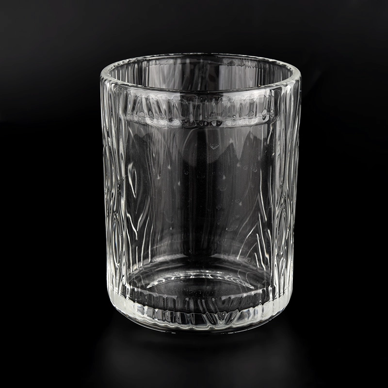 600ml Embossed Glass Candle Jars Private Label Glass Candle Holder 600ml Embossed Glass Candle Jars Private Label Glass Candle Holder