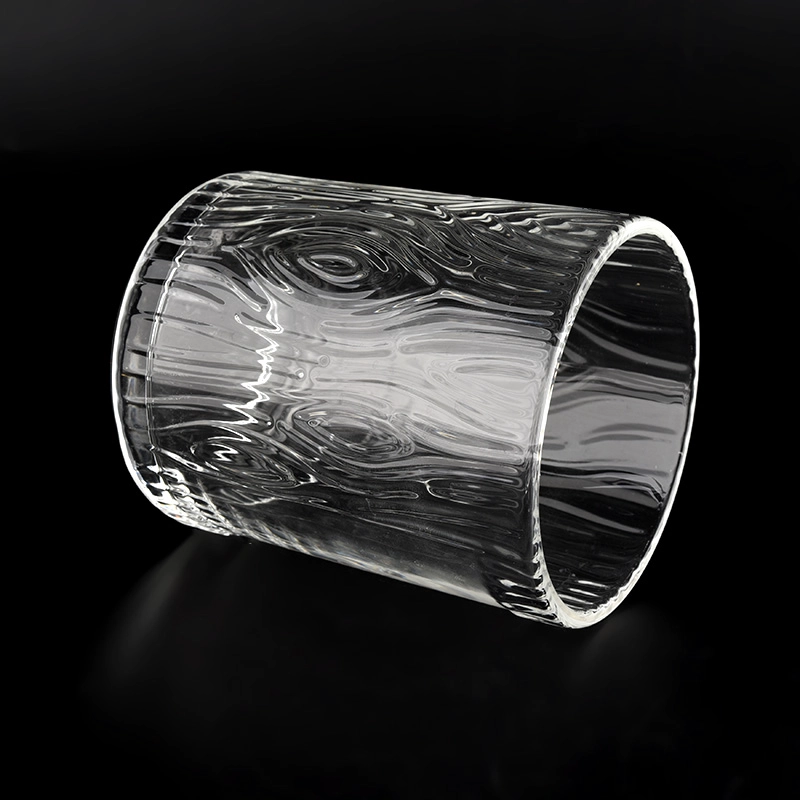 600ml Embossed Glass Candle Jars Private Label Glass Candle Holder 600ml Embossed Glass Candle Jars Private Label Glass Candle Holder