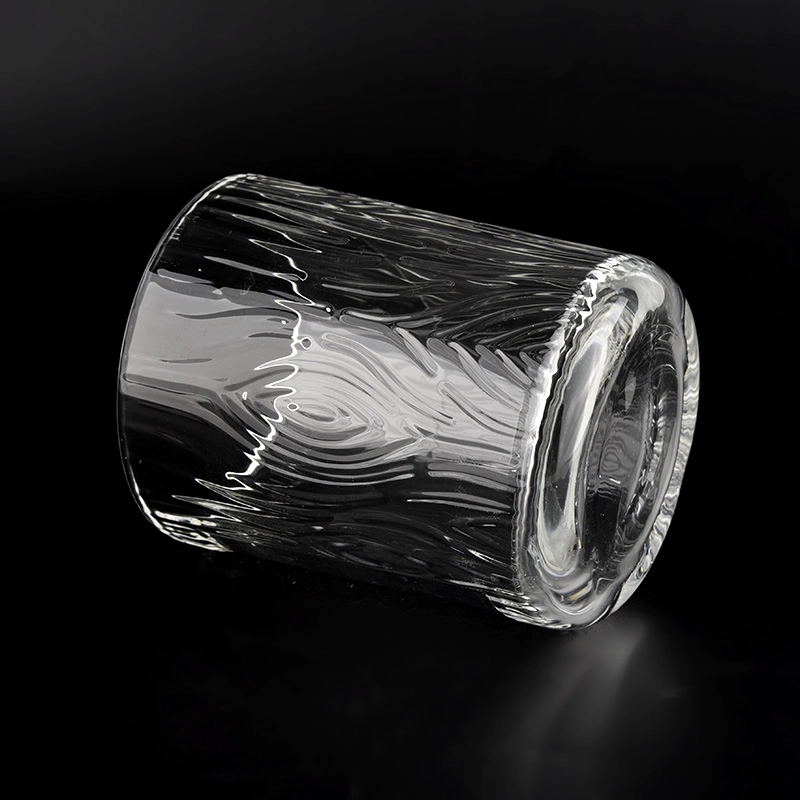 600ml Embossed Glass Candle Jars Private Label Glass Candle Holder 600ml Embossed Glass Candle Jars Private Label Glass Candle Holder
