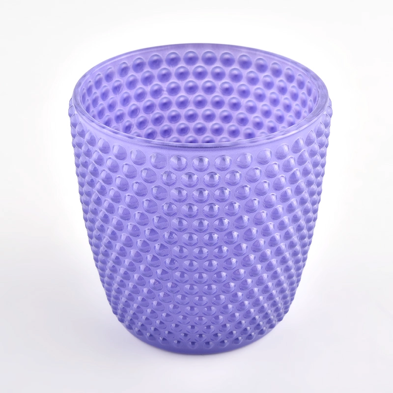 Wholesale Empty Classic Dot Glass Candle Jars Dot Pattern Glass Candle Holder Wholesale Empty Classic Dot Glass Candle Jars Dot Pattern Glass Candle Holder