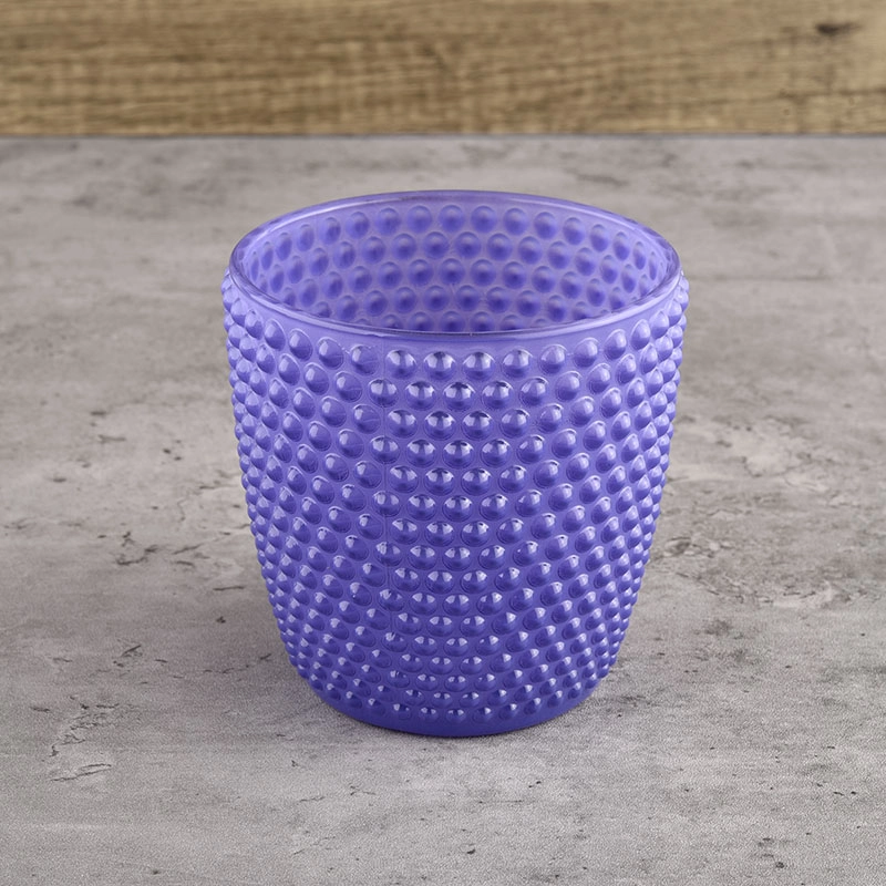 Wholesale Empty Classic Dot Glass Candle Jars Dot Pattern Glass Candle Holder Wholesale Empty Classic Dot Glass Candle Jars Dot Pattern Glass Candle Holder