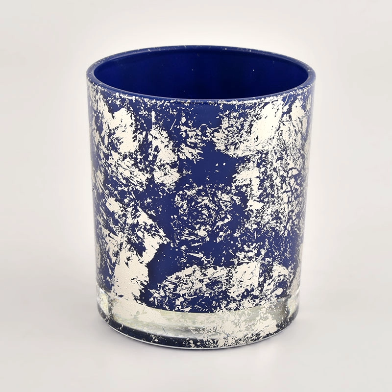 The best quality scented soy wax candle in blue glass candle jar The best quality scented soy wax candle in blue glass candle jar