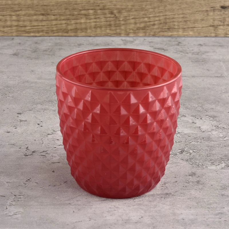 Classic 9oz diamond glass candle holders wholesale Classic 9oz diamond glass candle holders wholesale