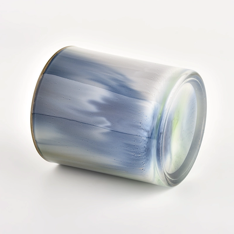 popular inside gold glass candle vessel