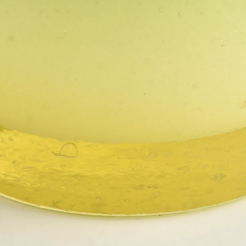 Popular gradient yellow and green color on 300ml glass candle jar for home deco Popular gradient yellow and green color on 300ml glass candle jar for home deco