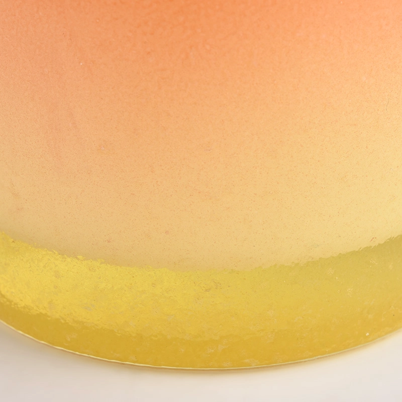 Top sale gradient orange color 300ml regular glass candle jar for wholesale Top sale gradient orange color 300ml regular glass candle jar for wholesale