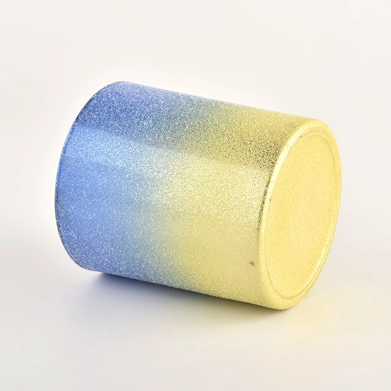 Sandy Ombre Glass Candle Jar Empty For Candle Making Sandy Ombre Glass Candle Jar Empty For Candle Making
