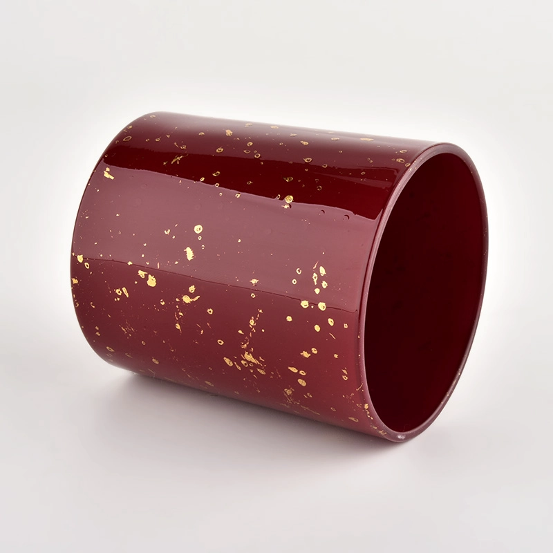 Custom high quality red glass candle jars Custom high quality red glass candle jars