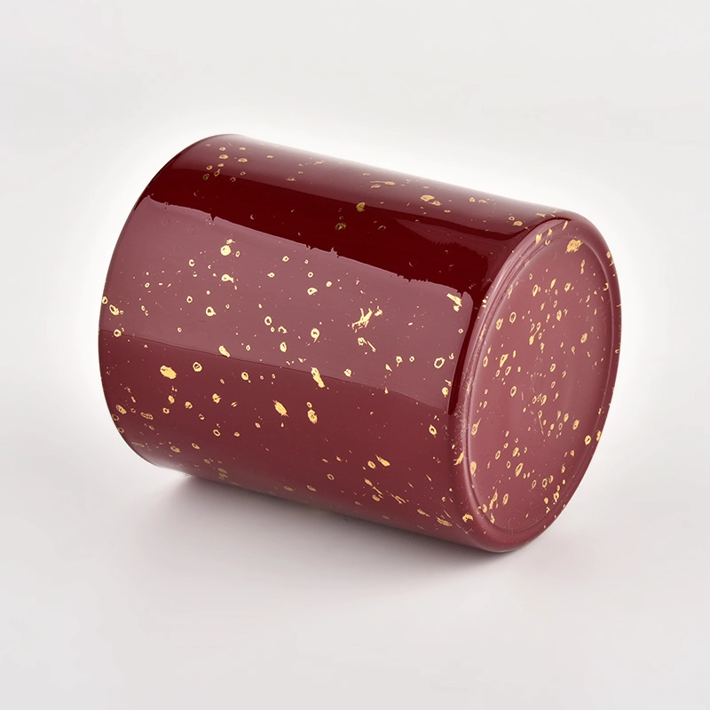Custom high quality red glass candle jars Custom high quality red glass candle jars