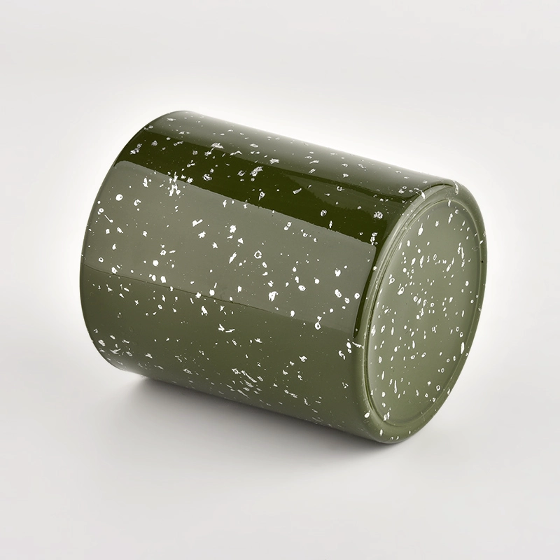 High quality green glass candle vessel luxury candle Jar with Gift Box High quality green glass candle vessel luxury candle Jar with Gift Box