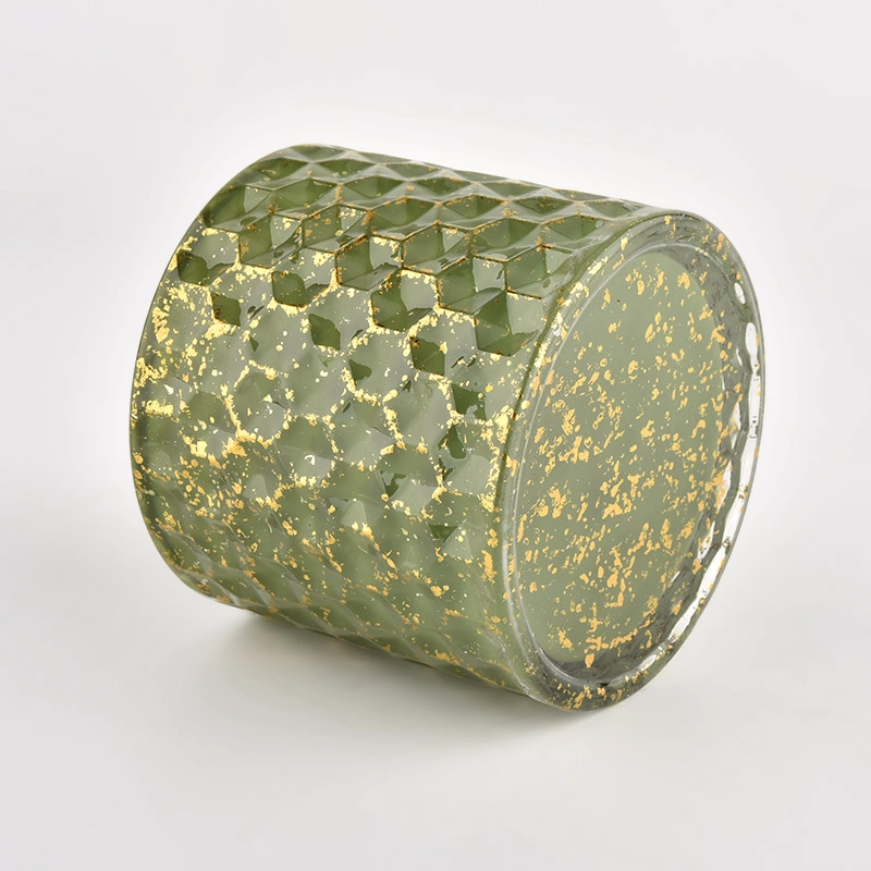 Home green with lids glass candleholders custom empty candle vessels Home green with lids glass candleholders custom empty candle vessels