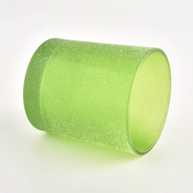 Custom Home decor green glass candle vessel for Candles Making Custom Home decor green glass candle vessel for Candles Making