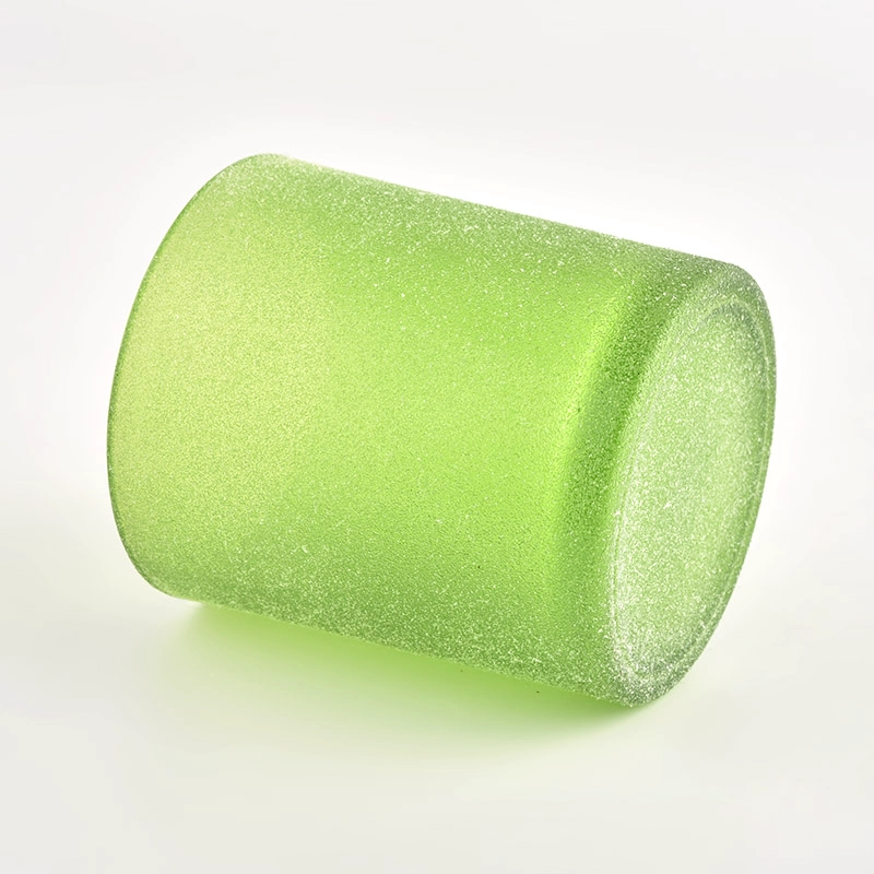 Custom Home decor green glass candle vessel for Candles Making Custom Home decor green glass candle vessel for Candles Making