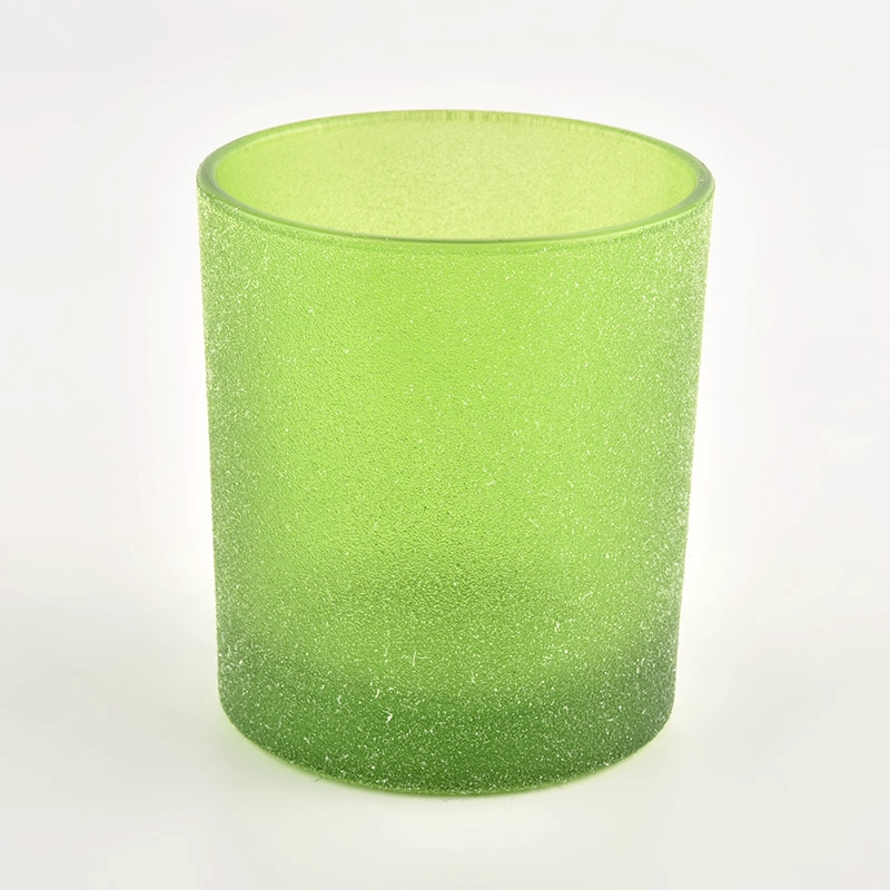 Custom Home decor green glass candle vessel for Candles Making Custom Home decor green glass candle vessel for Candles Making