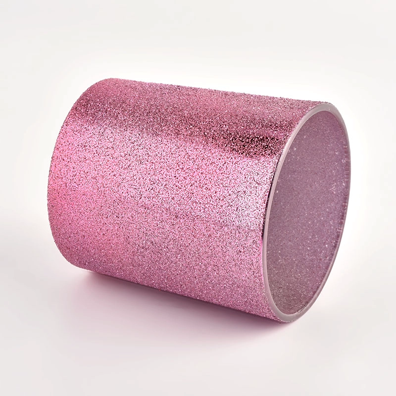 Pot de bougie en verre pour bougie parfumée en or rose résistant à la chaleur