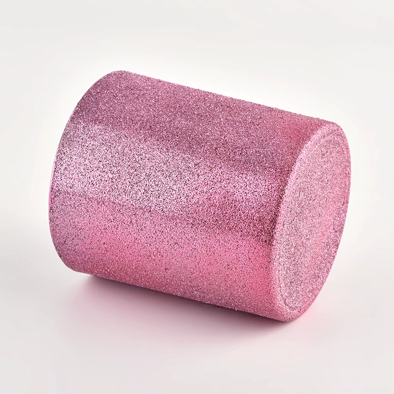 Pot de bougie en verre pour bougie parfumée en or rose résistant à la chaleur