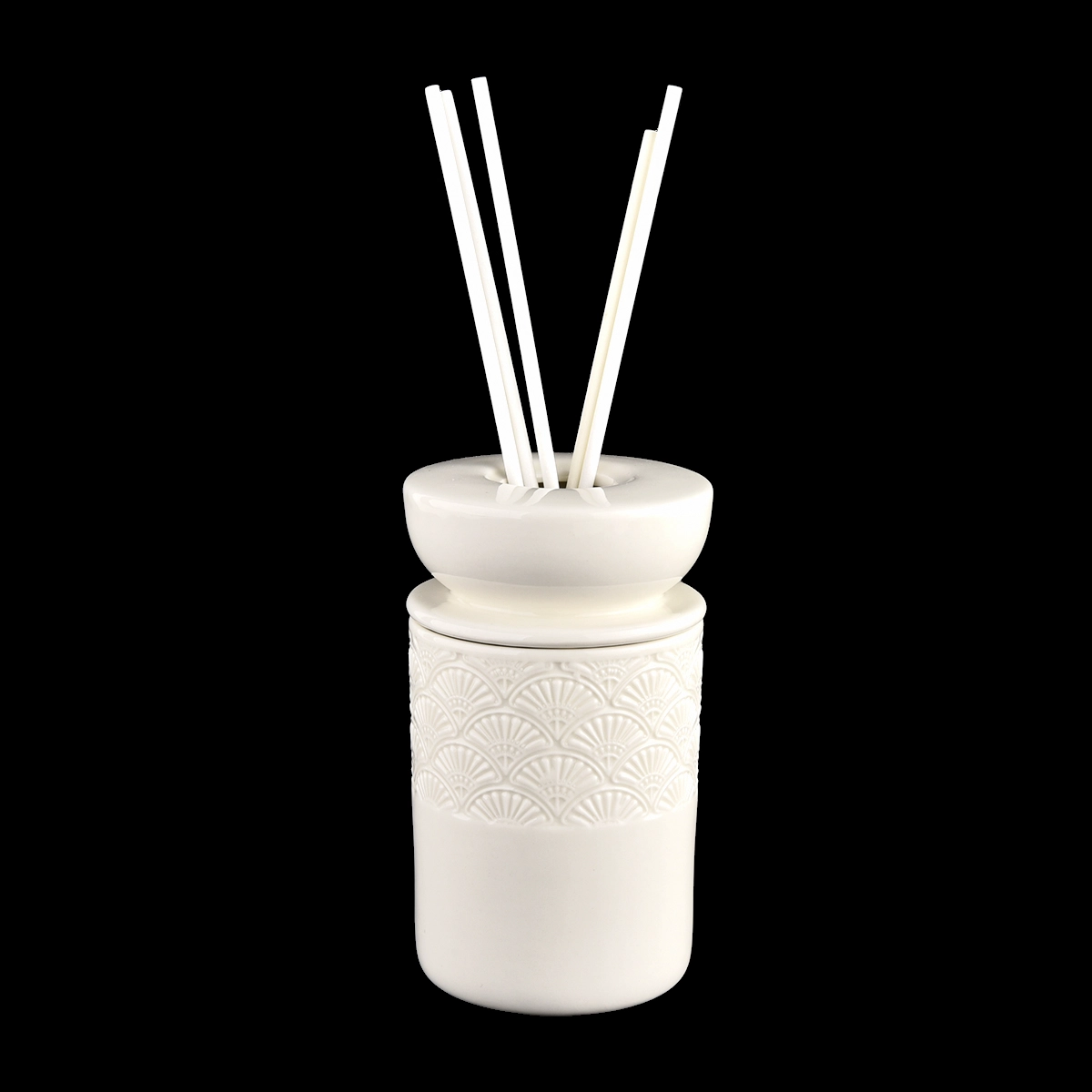 wholesale elegant 10oz white ceramic candle holders with lid