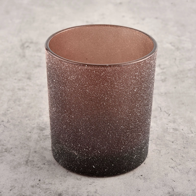 Special technique grind glass candle jar for home decoration