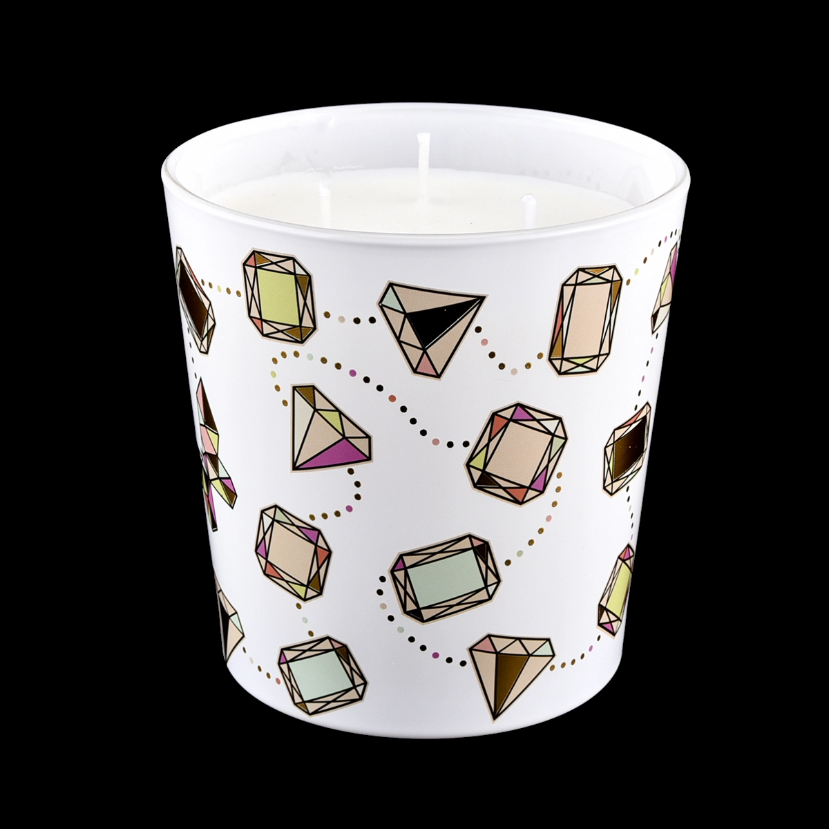 V Shaped Glass Candle Jars 670ml Glass Candle Holders Wholesale