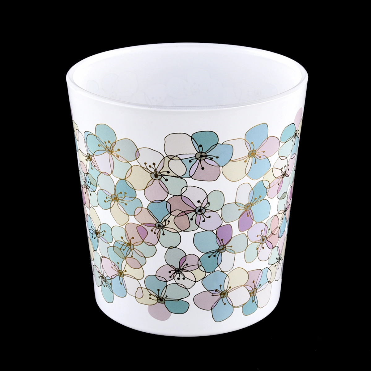 Personalized Glass Candle Jars Wholesale 670ml V Shaped Glass Candle Holders
