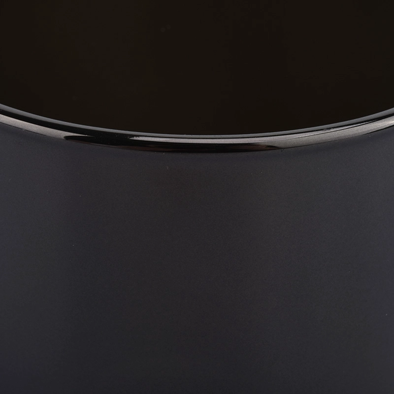luxury 10oz glass candle jars black glass candle holders