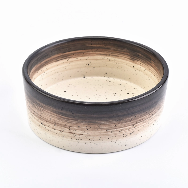 home decor black gradient ceramic candle containers