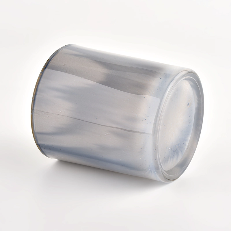 Wholesale glass candle Jars gold inner for home decoration