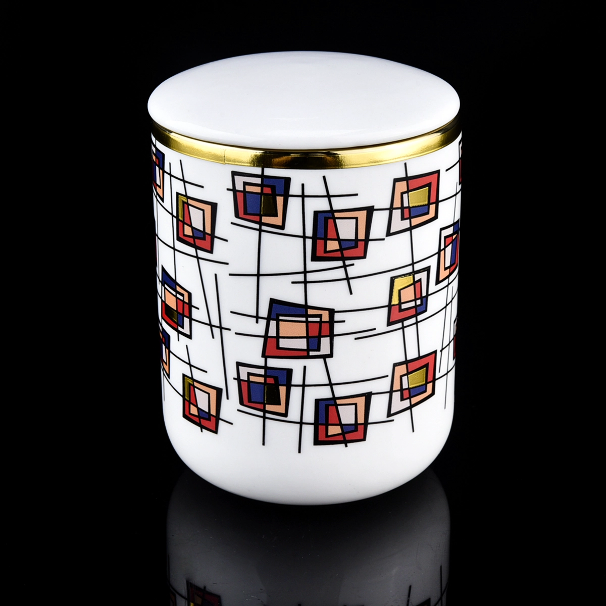 10oz white ceramic candle jar with lid 10oz white ceramic candle jar with lid
