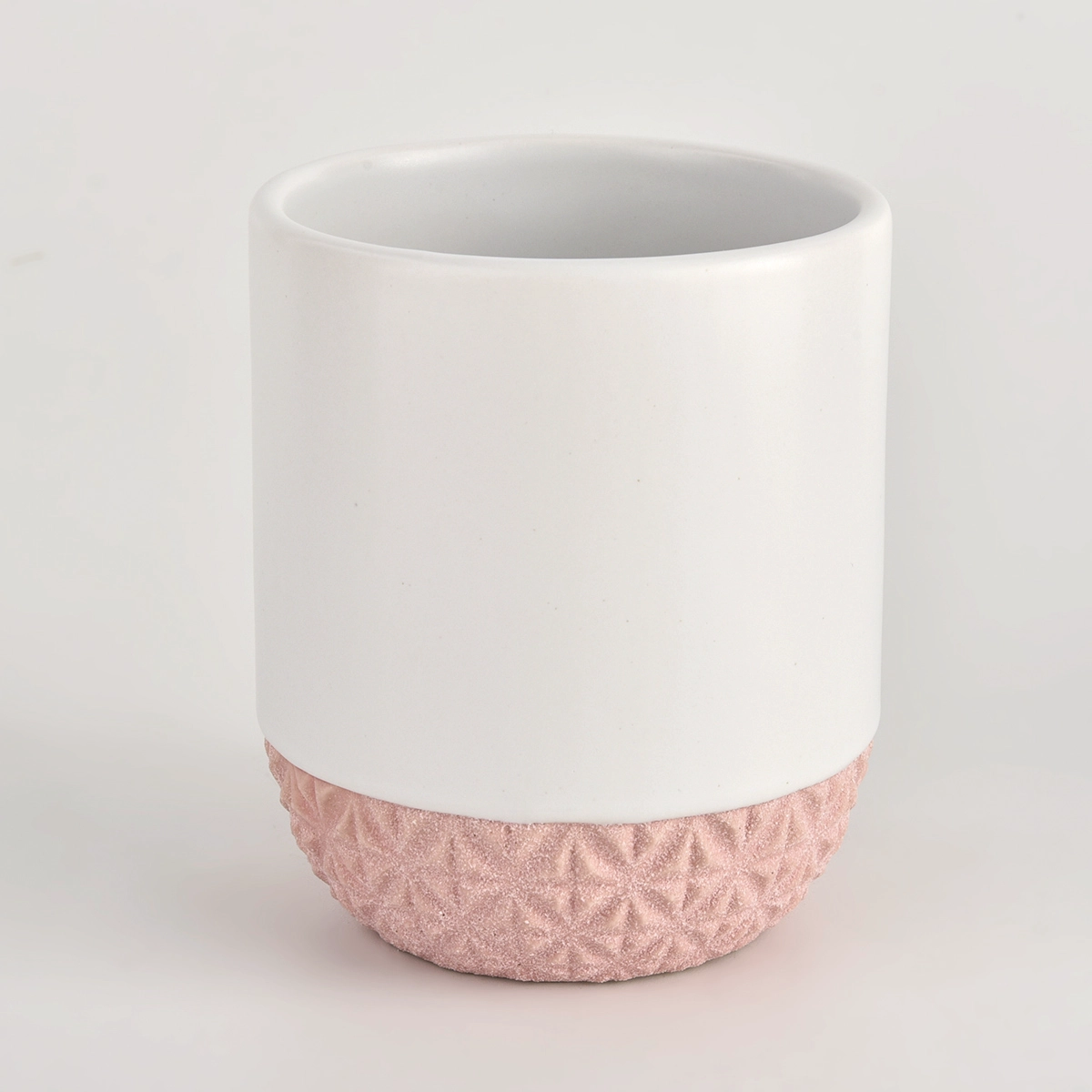Custom pink bottom ceramic candle jars for home decor wedding