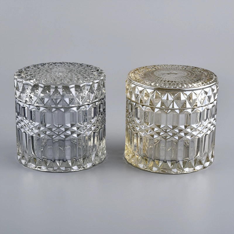 elegant diamond glass candle jar with lid elegant diamond glass candle jar with lid