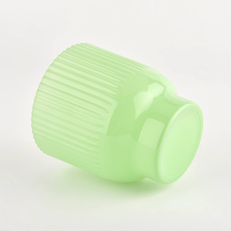 Modern decoration green glass candle jar luxurious empty Modern decoration green glass candle jar luxurious empty