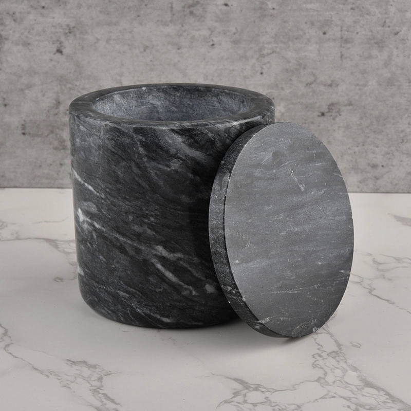 Custom marble ceramic candle jar with lid for home decor Custom marble ceramic candle jar with lid for home decor