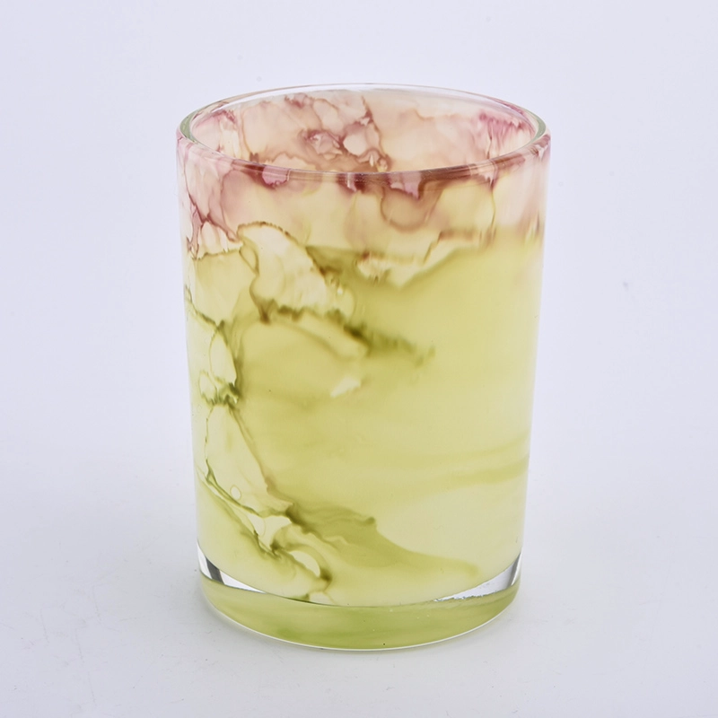 Custom colorful cloud glass candle jar for home decor Custom colorful cloud glass candle jar for home decor