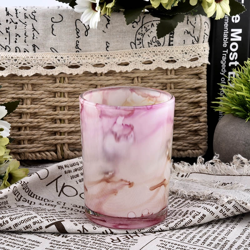 Luxury colored handmade glass candle jar for home gift Luxury colored handmade glass candle jar for home gift
