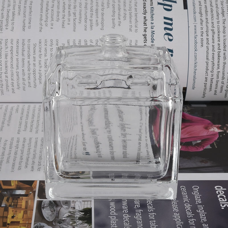 Wholesale 100ml cube glass perfume bottle for home deco Wholesale 100ml cube glass perfume bottle for home deco