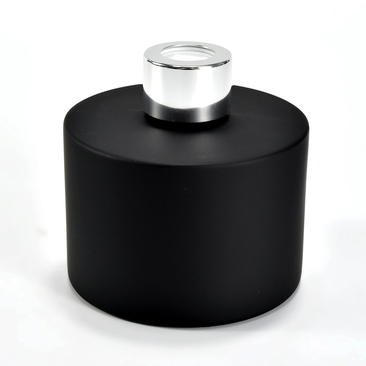 Custom Gift Set Black Glass Candle Holders with Black Glass Diffuser Bottle