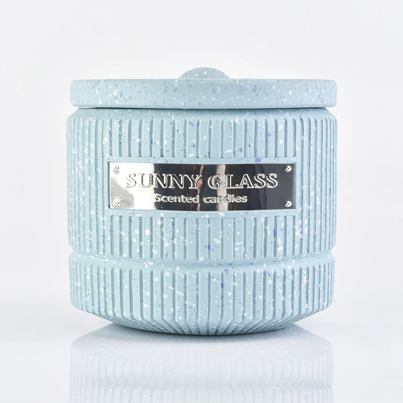 Sunny new design cement candle holders with lids for candle making