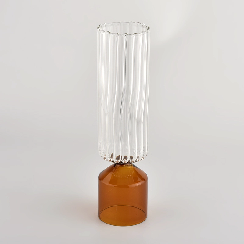 Wholesale 800ml home decor borosilicate glass decoration vase